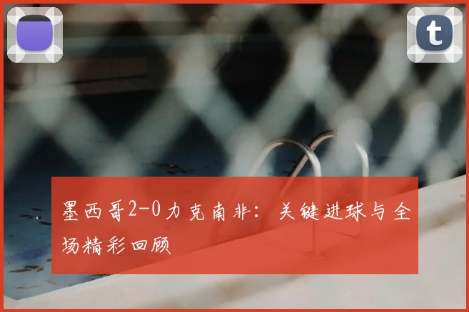 墨西哥2-0力克南非:关键进球与全场精彩回顾